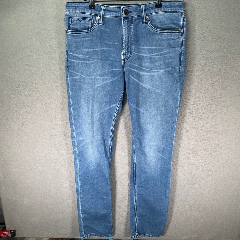 Rising Sun Mfg Co Jeans Mens 32 Blue Medium Wash Slim Straight Denim